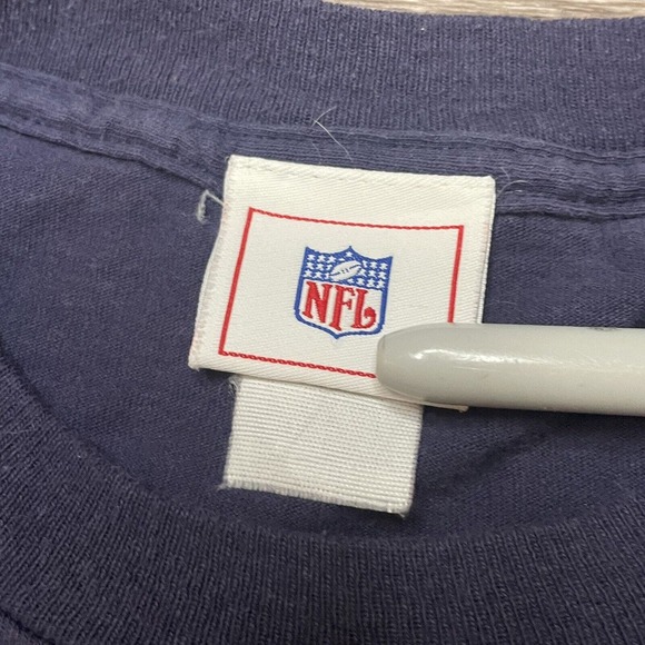 NFL Houston Texans AFC Football T Shirt XL Puff Print Navy‎ Blue Logo - Picture 3 of 4